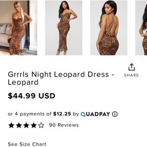grrrls night leopard dress